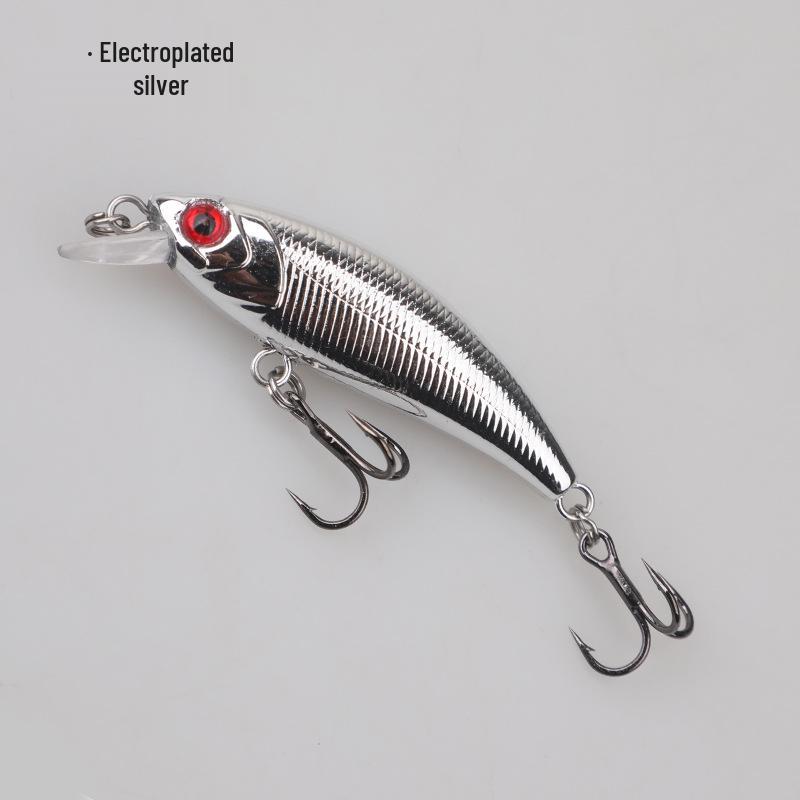 60mm 5g Vibrating Sinking Minnow Lure with Treble Hook for Bass and Asp Fishing