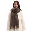 New solid color scarf women's winter versatile high-end shawl imitation cashmere fashion autumn and winter thickened scarf