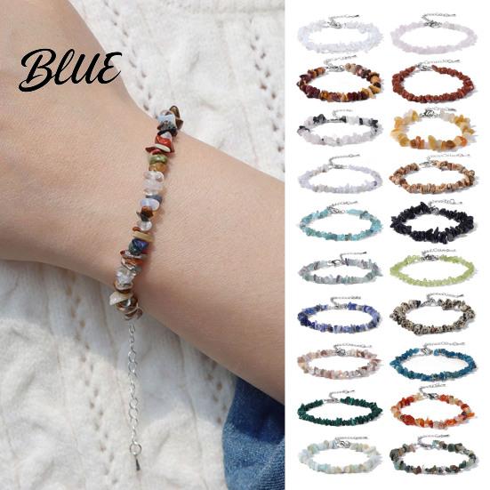 Durable Bracelet Women Irregular Beads Decor Adjustable Length Non-fading Wrist