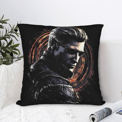 Albert Wesker Taies d'oreiller Articles dérivés Housse de coussin imprimée Housse de coussin décoratif pour voiture Fermeture éclair Plusieurs tailles