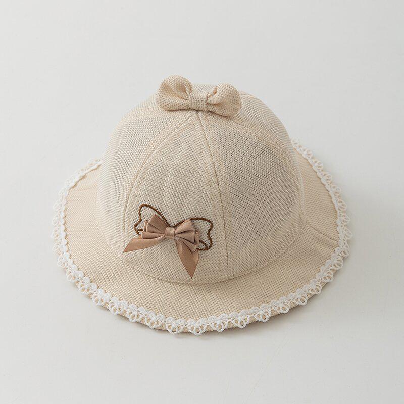 Korean Style Children's Sun Protection Lace Bucket Hat for Girls