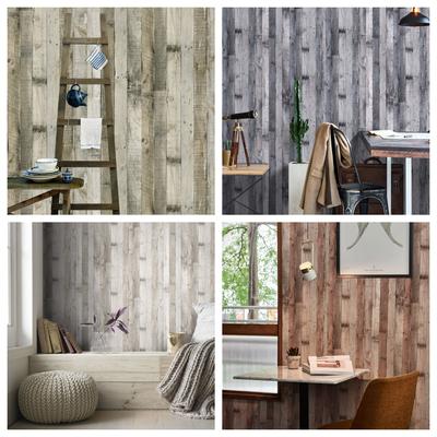 1 Stück 6 m/Rolle Antikholz-Tapete, Selbstklebend, Vintage-Holzoptik, Abnehmbar, Dekoration für Zuhause