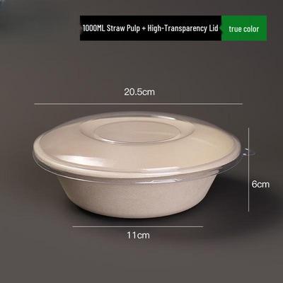 Disposable Pulp Salad Bowls with PET Lids