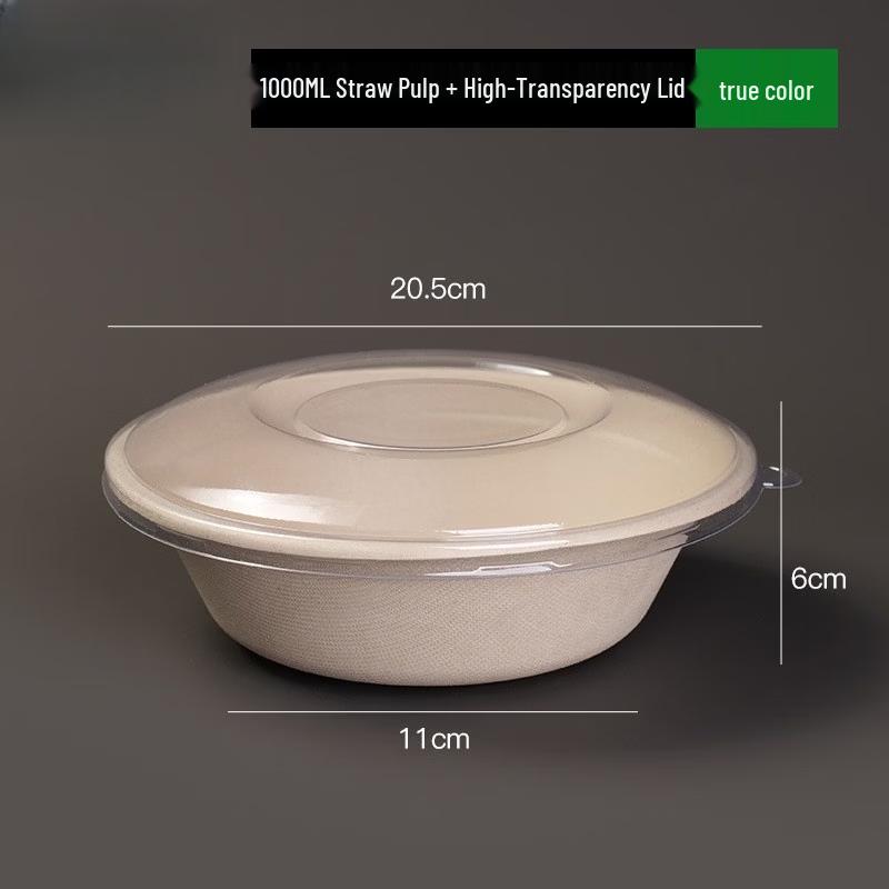 

Disposable Pulp Salad Bowls with PET Lids