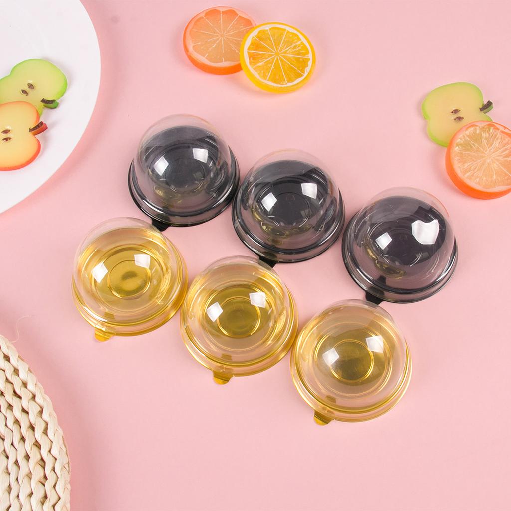 10/20Pcs Mini Dessert Cake Box Container Muffin Cupcake Packaging Boxes with Dome Wedding Birthday Party Supplies Christmas Gift