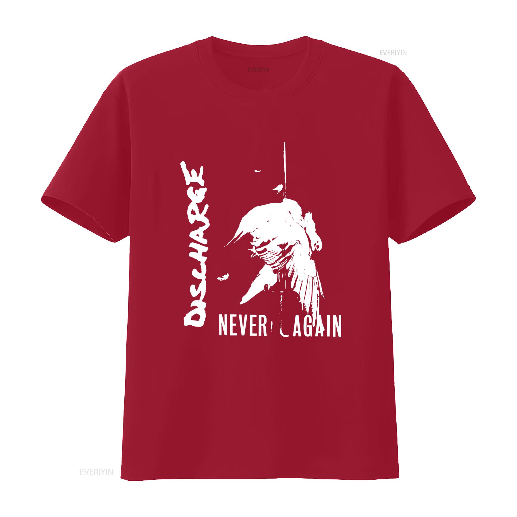 Discharge Never Again Hardcore Punk D Beat Anti Cimex T Shirt vintage Washed designer clothes streetwear Comfortable Slightly S