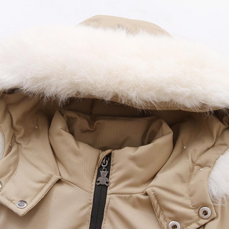 Salopetă de iarnă pentru bebeluși -30 grade, groasă, costum de schi pentru băieți, geacă caldă pentru copii, impermeabilă, cu glugă, costum de zăpadă pentru fetițe 1-5 ani