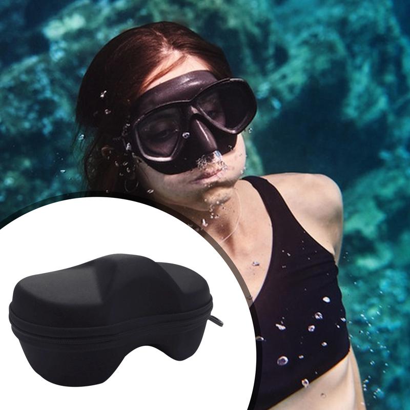 Diving Glasses Storage Box Underwater Mask Goggles Glasses Storage Diving Face Cover Snorkel Zipper Case for Underwater Swimming