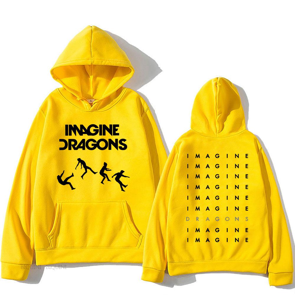 Streetwear Unisex Loom Tour Imagine Dragons Mikiny s dlouhým rukávem Zimní Ropa Hombre Mikiny s kapucí Oblečení