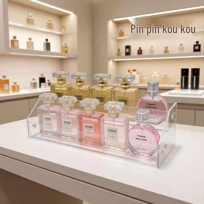 Acrylic Nail Polish & Cosmetics Display Stand with Dustproof Cover