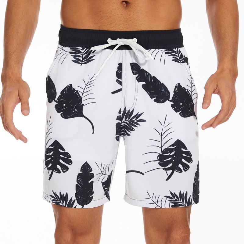 GD summer new men's shorts fashion vacation pants men's four corners milk silk lining