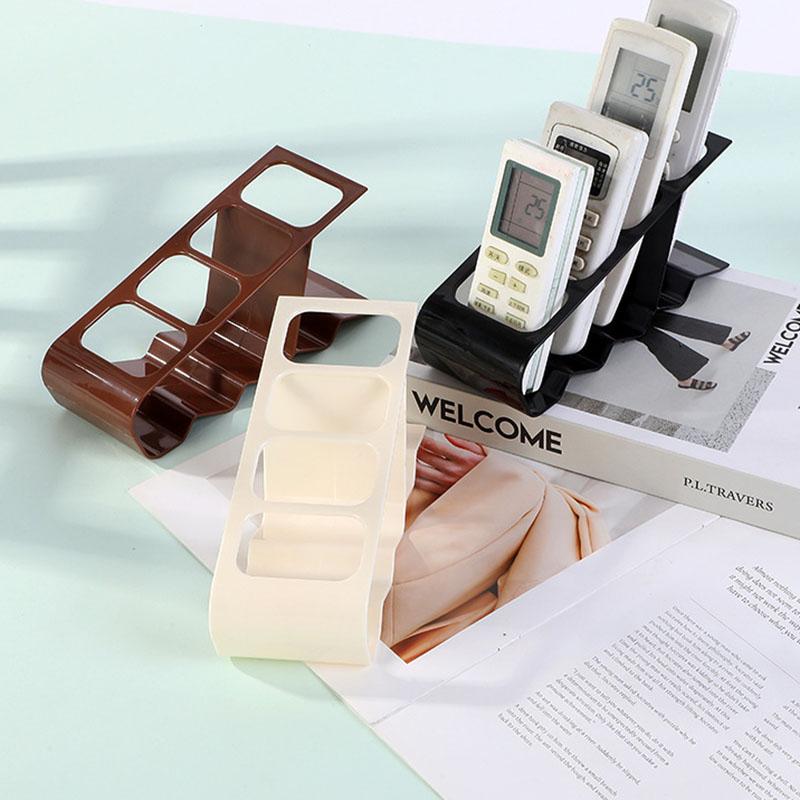 Multi-Slot Remote Control Holder - PP Plastic Desktop Organizer for TV/Air Conditioner, Space Saving Stand