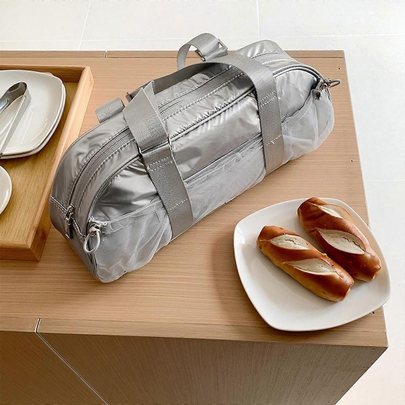 Women Korean Styles Stylish Commuters Shoulder Bag Soft Texture PU Leather Underarm Handbag Purse with Spacious Storage  Silver