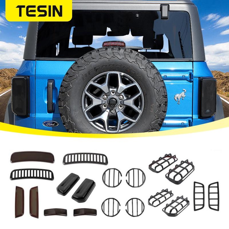 

Защитный чехол для автомобиля TESIN ABS для Ford Bronco 2022 2023 + задние фары, указатели поворота, капоты High Brake Light B