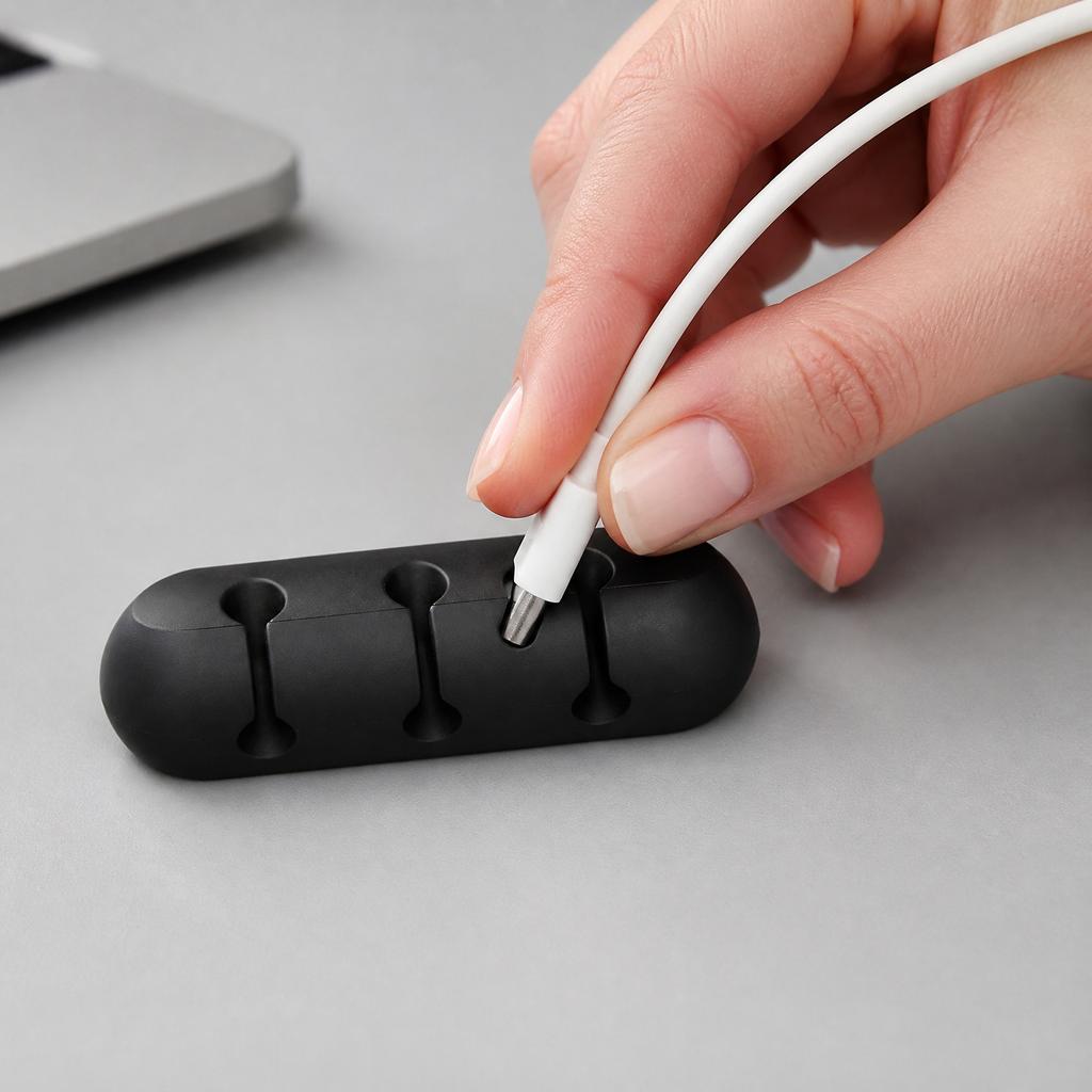 Cable Organizer Clip 3 Holes Desktop Wire Management Holder Cord Holder for Office Home Desk Electronic Accessories