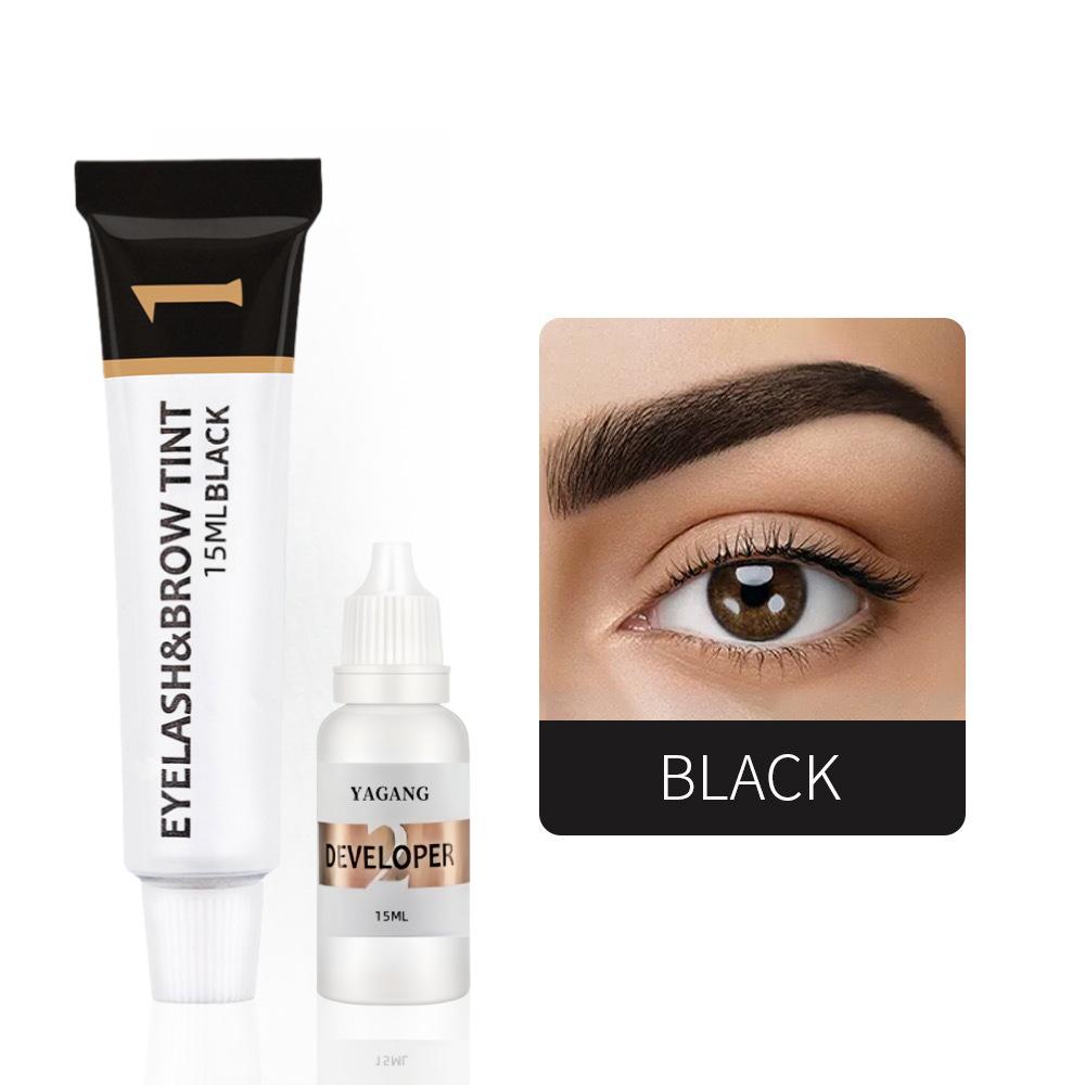 3-color Eyebrow Tinting Kit Available In Black, Brown, and Coffee. Waterproof, Quick-drying, and Long-lasting Makeup Eyebrow Tint