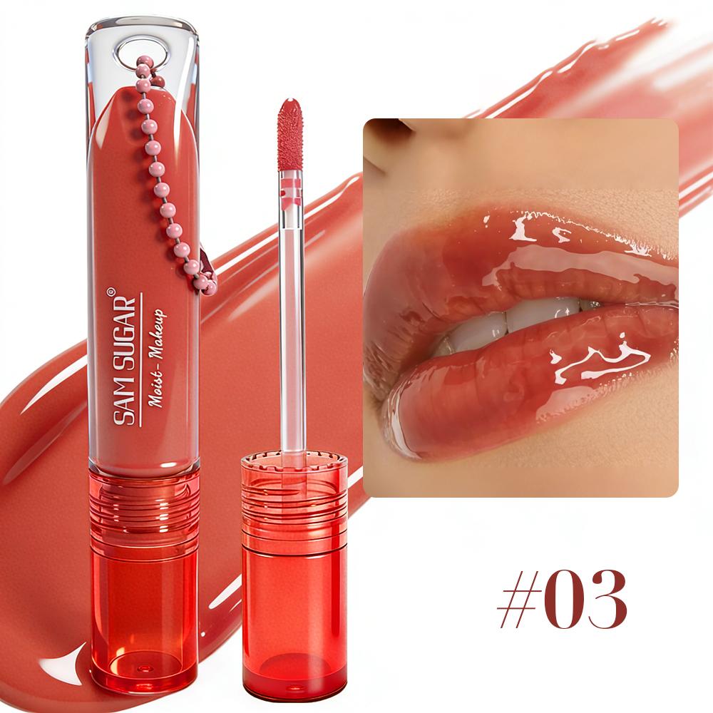 Lucidalabbra Perla Specchio Rossetto Idratante a Lunga Tenuta Lucentezza Glitter Smalto Non Si Attacca alla Tazza Jelly Pout Tinta Labbra Trucco