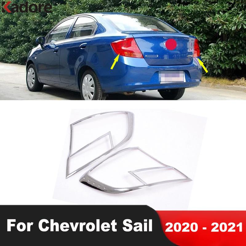 For Chevrolet Sail Sedan 2010 2011 Chrome Rear Tail Light Lamp Cover Trim Taillight Frame Trims Car Accessories