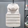 Men's Vest Hooded Thickened Autumn and Winter Casual Men's Vest Jacket Fashion Waistcoat Warm Cotton Coat