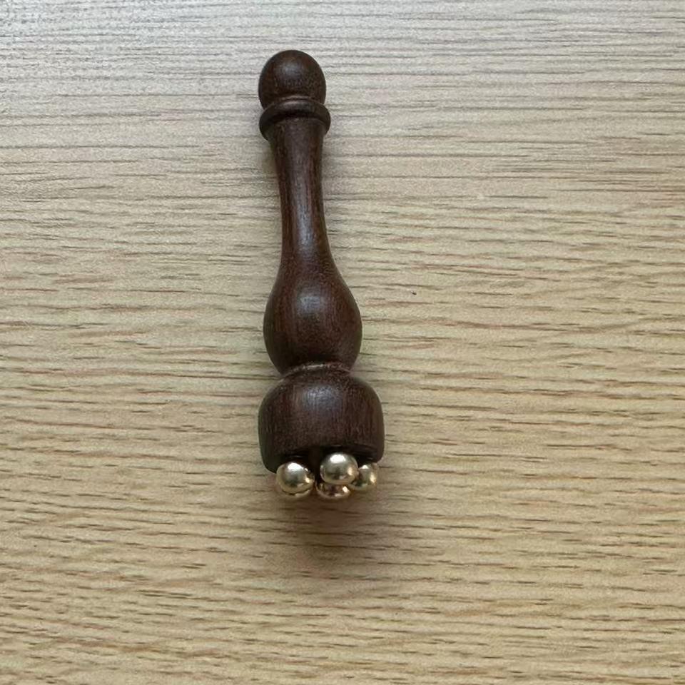 Lotus Seed Pod Face & Eye Massager with Brass Scraper and Sandalwood Stick