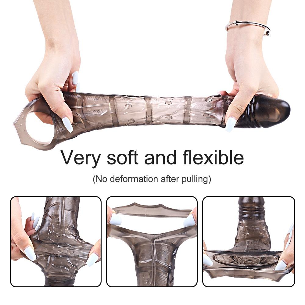 MoDi Penis Extender Sleeve Reusable Dildo Cover Delay Ejaculation Penis Massage Erotic Toys