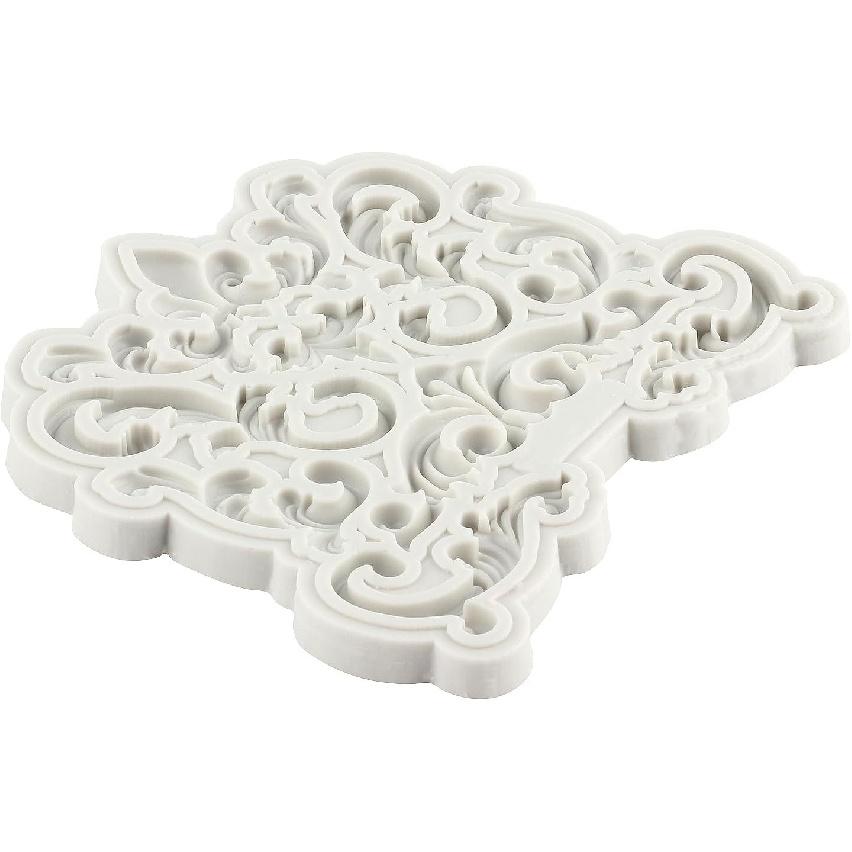 Baroque Fondant Mold Curlicues Scroll Lace Silicone Molds Filigree Mold 3D Sculpted For Sugar Cake Decorating Cupcake Topper Candy Chocolate Gum