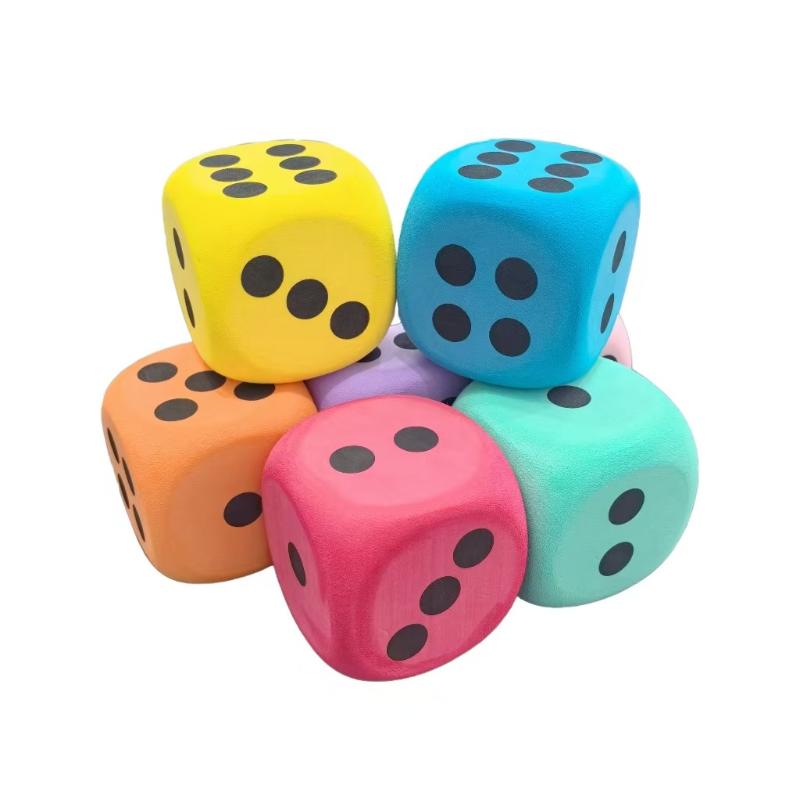 1/6 Pezzi Dadi in Schiuma a Punti Grandi 80mm Dadi a Sei Facce Giocattolo per Contare per Bambini Ausili Didattici per la Classe Gioco da Tavolo Insegnamento della Matematica in Classe