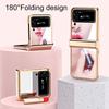 For Samsung Galaxy Z Flip 4 Case With Hinge Protection Light Luxury Electroplating Mirror Cover For Samsung Z Flip 4 5g Case