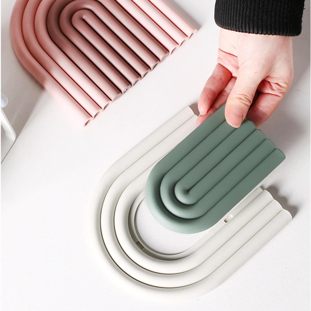 New Rainbow Silicone Table Mat Coaster Hot Dishes Pot Holder Placemats Kitchen Multipurpose Pot Holders Heat Resistant Pan Pads