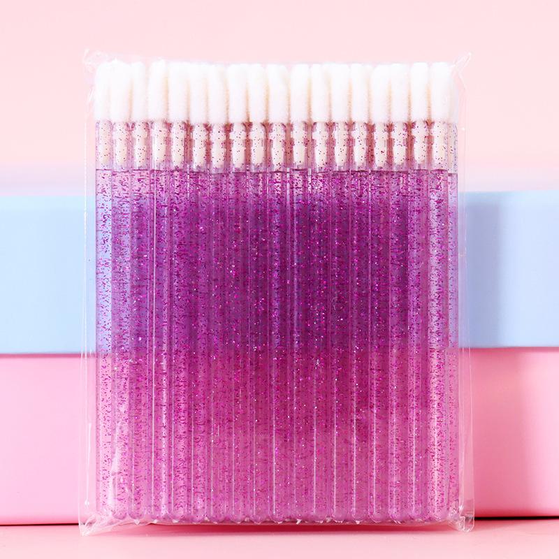 50pcs Lip Brush Makeup Brushes Cleaning Brushes Extension Mascara Applicator Lipstick Wand Cosmetic Professional Supplies Tool