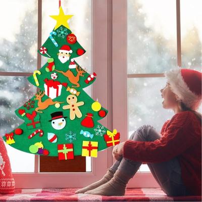 Felt Christmas Tree Wall Christmas Tree Decorations Party Supplies Holiday Decoration For Small Space Home School Classroom