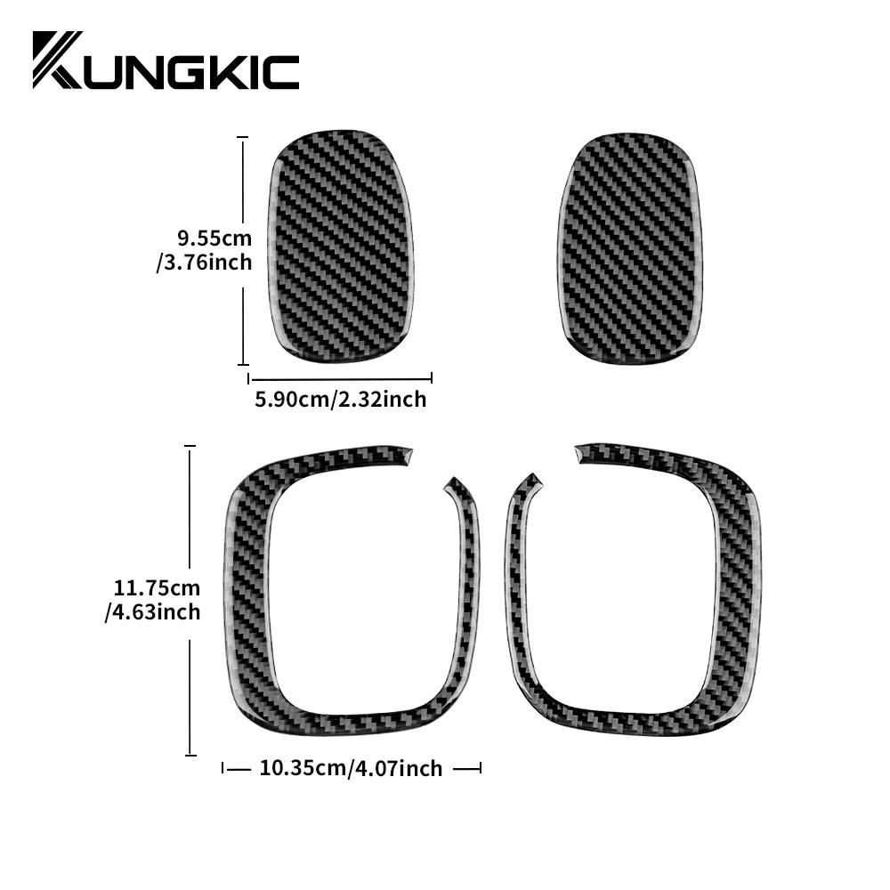 Real Soft Carbon Fiber Sticker For Fiat 500 2008 2009 2010 2011 2012 2013 2014 2015 Car Seat Handle Interior Trim Accessories