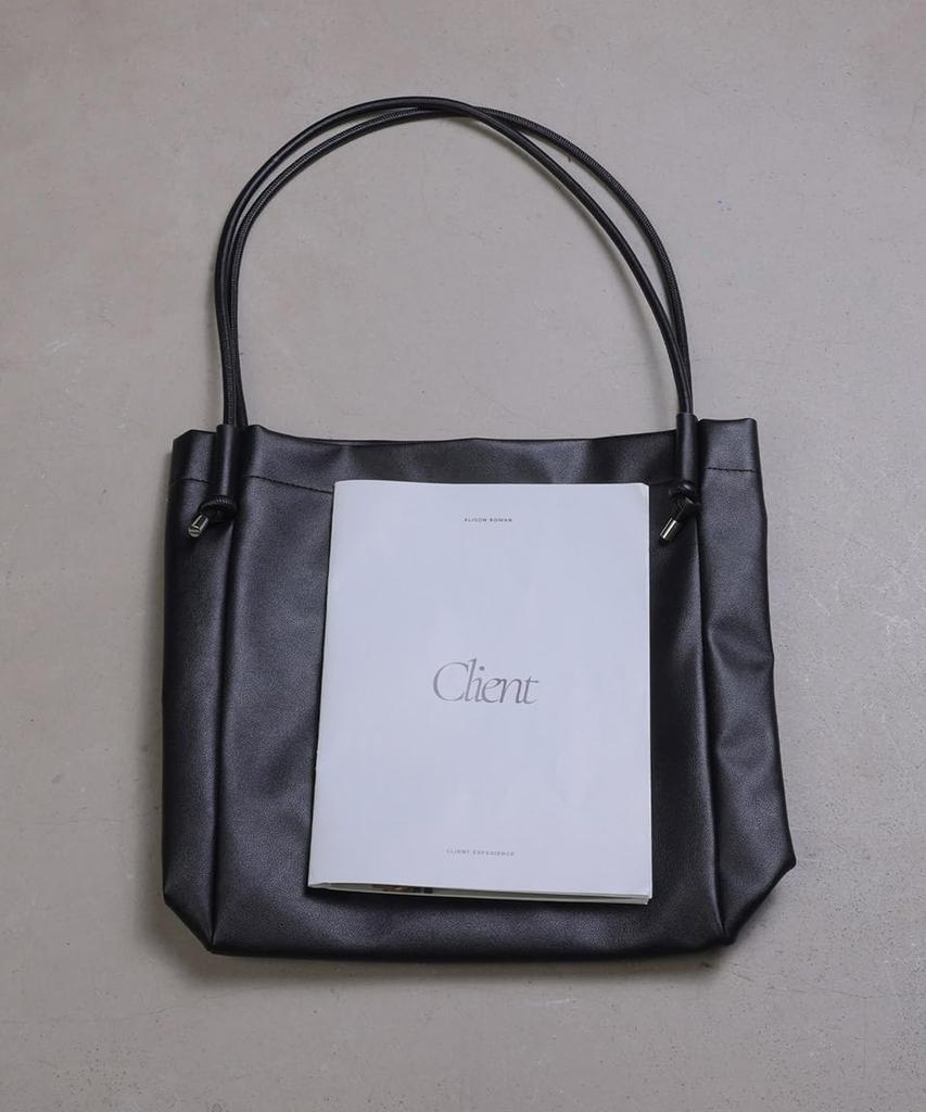 Black Tote Bag for Shoulder Fits Popular Brand [Altrose] Women, Bag, 2-Way, Large, Spacious, A4, Handbag, Simple, Plain, Cute, Commuting, School,