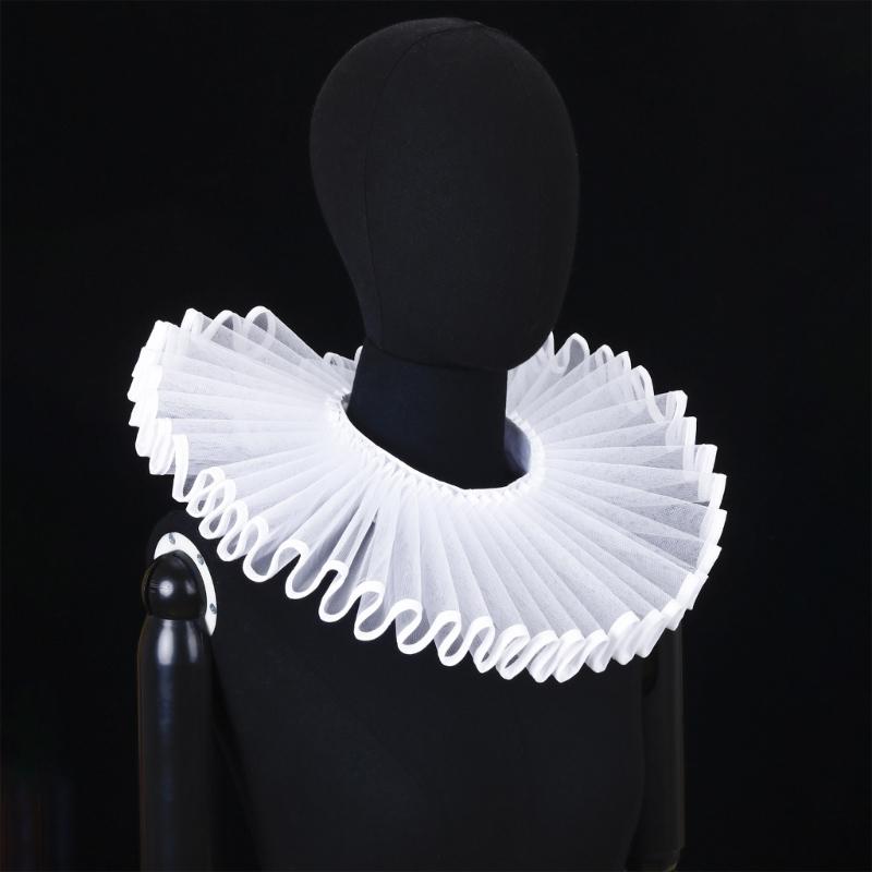 Colletto Arricciato Retrò Cravatta Cosplay per Ragazze Colletto Vittoriano Risvolto Cosplay Medievale Cravatta Colletto Arricciato Vittoriano