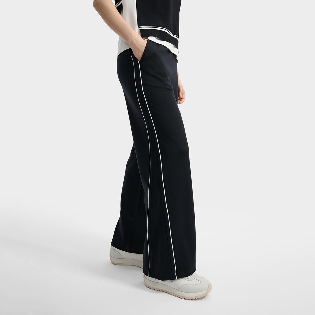 FILA White Fashionable Versatile Comfortable Loose Straight Leg Casual Pants Women bottoms F11W533605F-BK