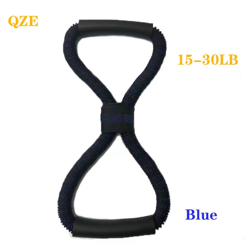 Yoga Resistance Bands 8 Word Chest Expander Elastic Fitness Equipment for Muscle Training Gym Tension Rope Blue
