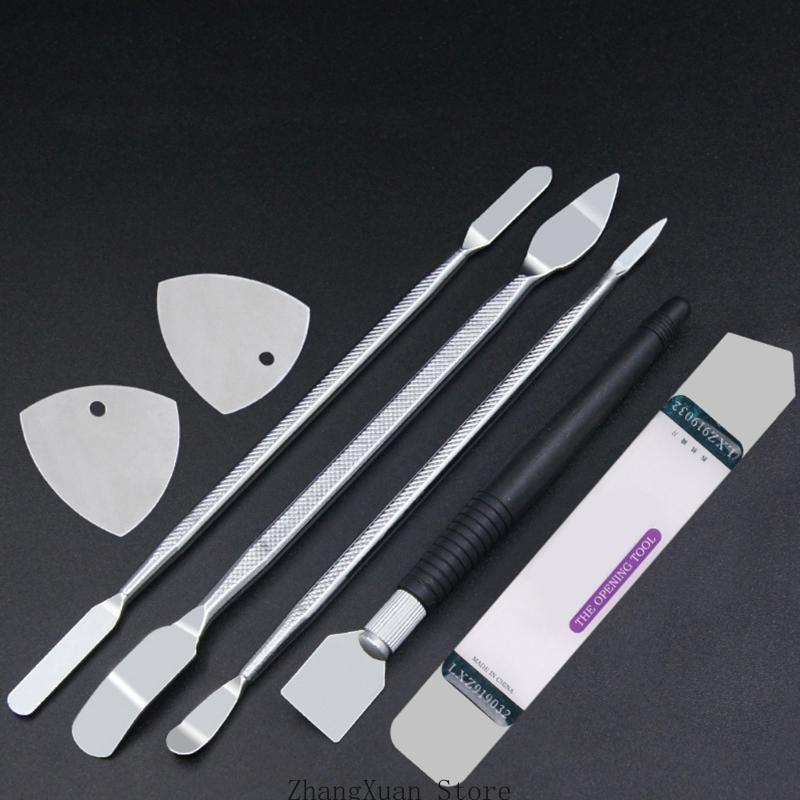 16pcs Stainless Steel Kits Prying Opening Repair Tool Tablet Computer Opening Tools Small Metal Spudger Pry Tool 3XUF