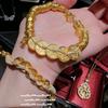 Ancien Ciseau en Filigrane d'Or Gourde à Cheveux Multi-Belle Pendentif Collier, Nouveau Style Chinois, Bracelet Sac Chanceux Enroulé Femme Riche