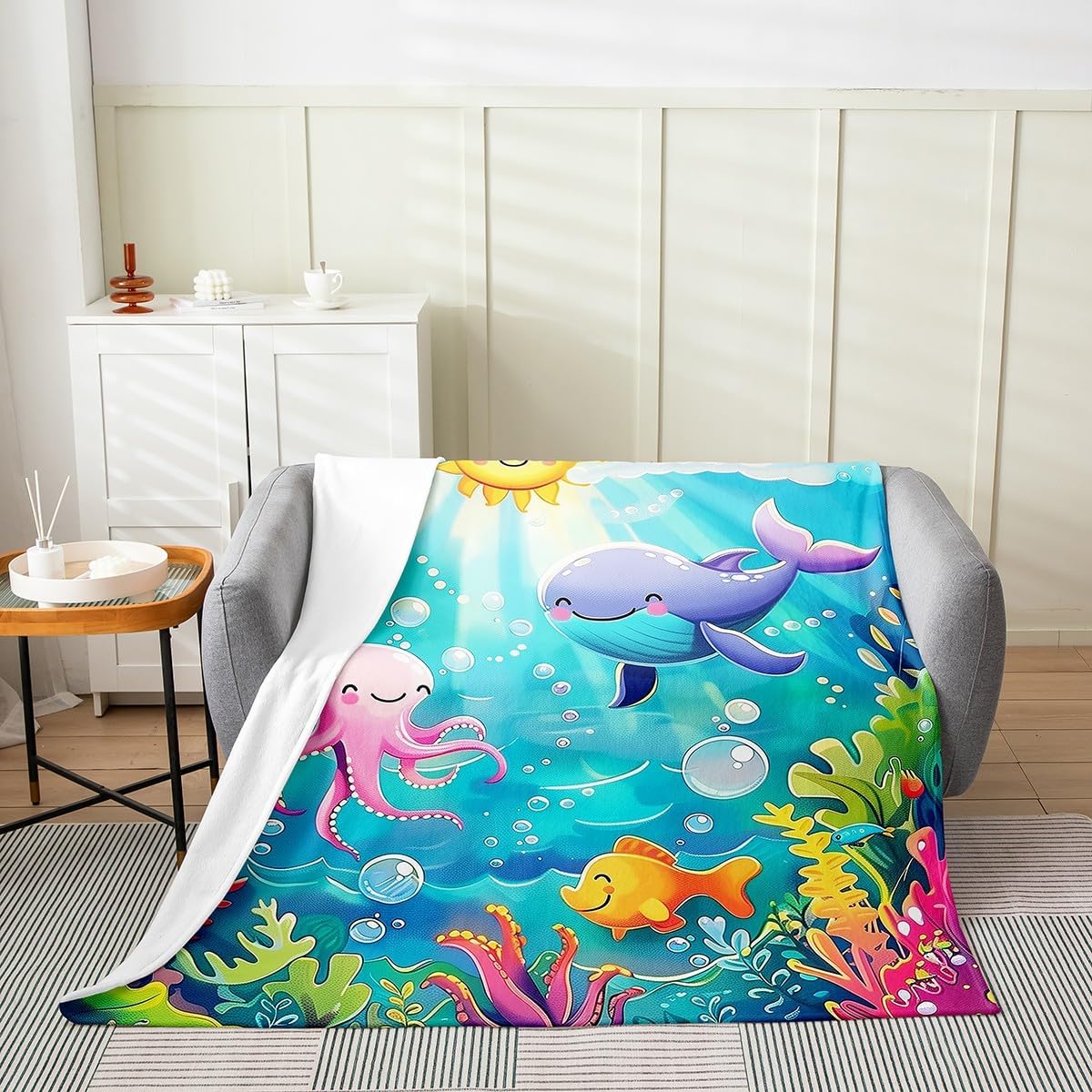 

Vintage Grey Flannel Throw Blanket with Flying Animal Tie Dye Design Butterfly Decor for Sofa Couch x Inches 100x150cm
