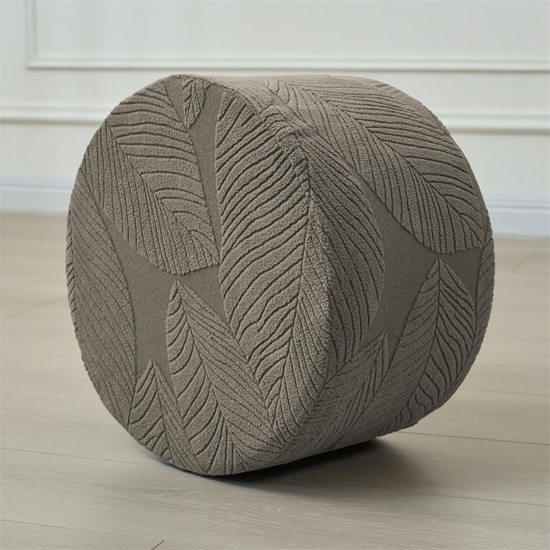 1PC Soft Jacquard Ottoman Stool Cover Living Room Round Elastic Footrest Cover All-inclusive Foot Stool Seat Slipcover Bedroom