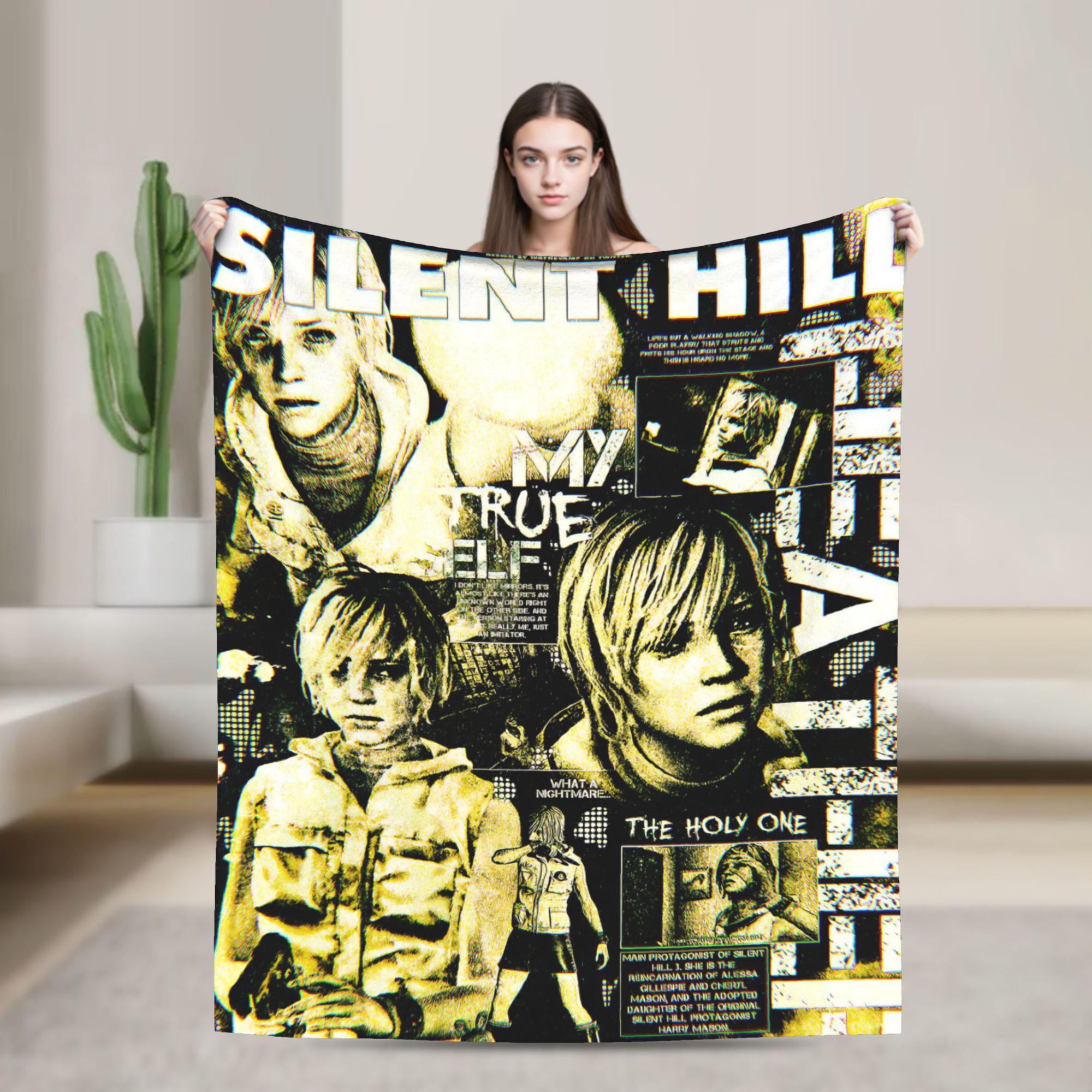 Pandara Jewelry Unisex Silent Hill Game Warm Soft Blanket Airplane Travel Plush Throw Blanket Funny Outdoor Flannel Bedspread Sofa Bed Cover