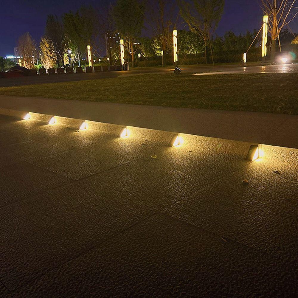 LED Solar Step Lamp Warm Light Outdoor Floor Light High Quality Stair Light  Step Deck Fence
