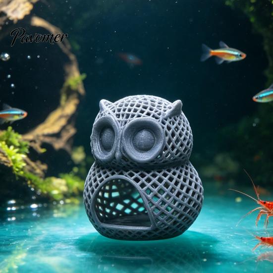 Underwater Cave for Shrimp Owl Fish Tank Hideout, Aquarium Cave, Hollow Colorful Hideout Hide Betta Decoration Decorative Small Pets