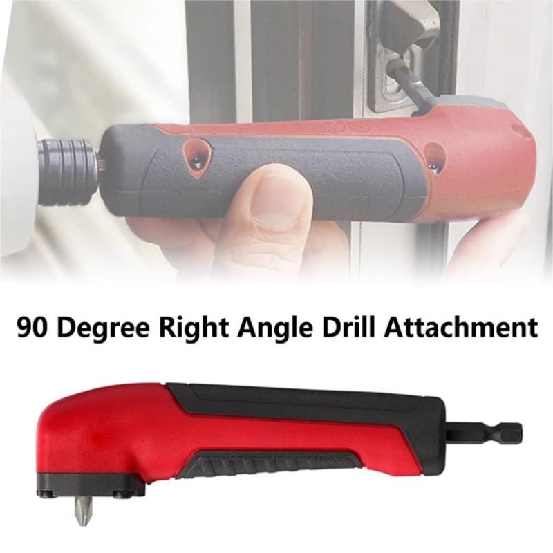 90 Degree Right Angle Drill Adapter Screwdriver Bit Holder Impact Driver Extension for Tight Corner Space