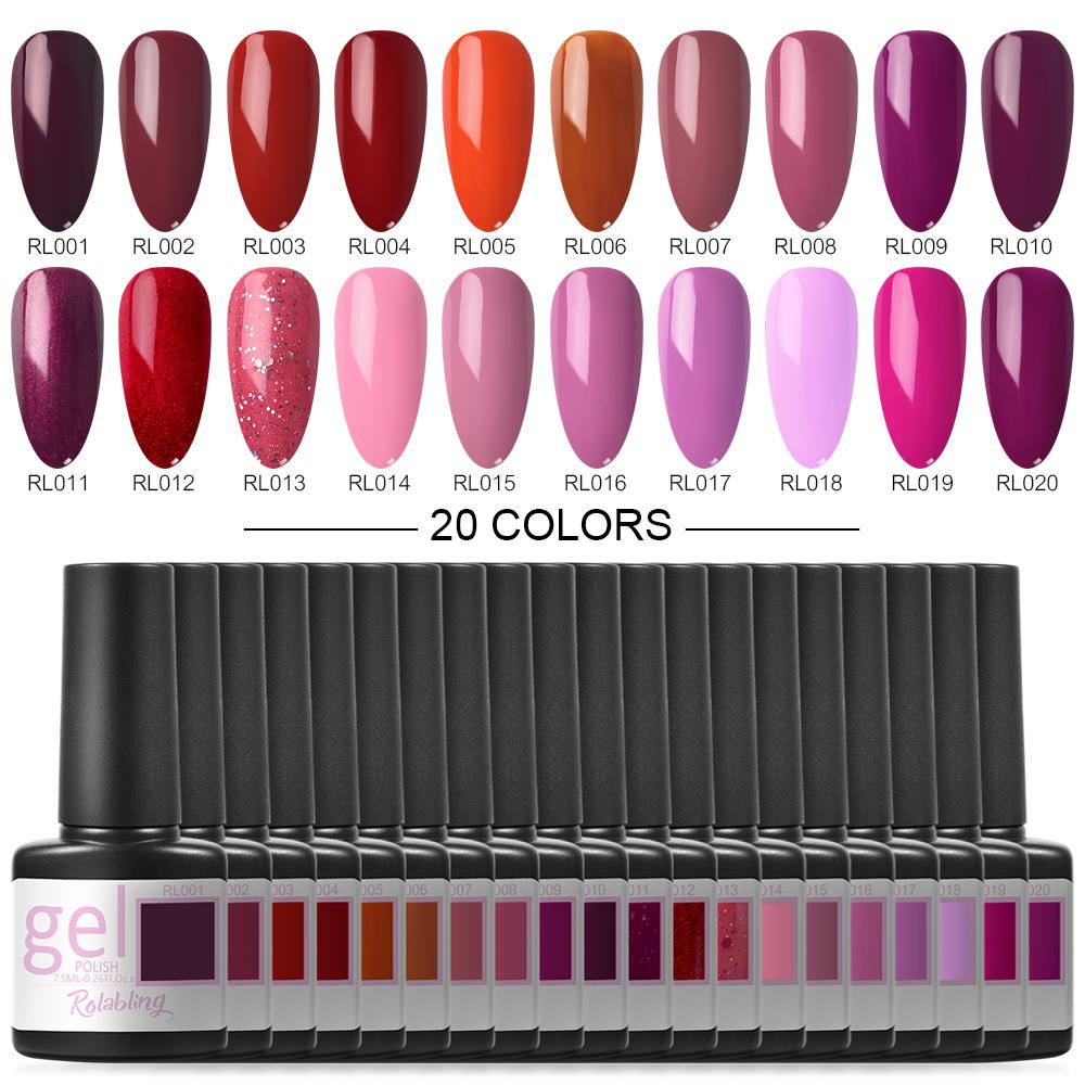7.5ml UV Nail Gel Polish Soak-off 20pcs/set Nail Lacquer Polish Manicure Varnish