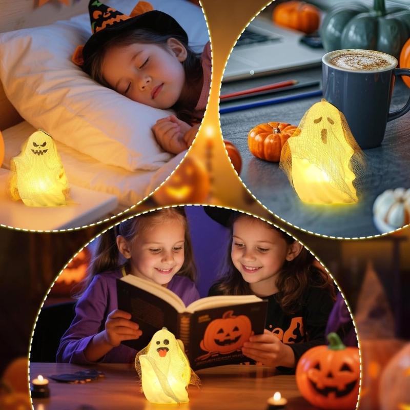 Halloween Party Decorations Outdoor/Indoor Hanging Ghosty Decors with Light for Tree,Yard,Window Halloween Ghosty Light