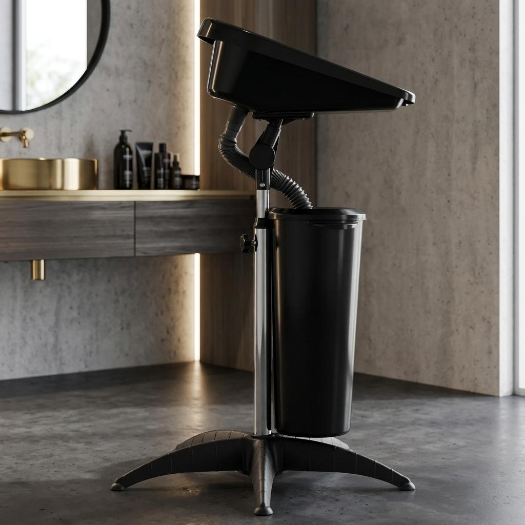 Portable Barber Washer on a Stand, Adjustable, Mobile + Tank