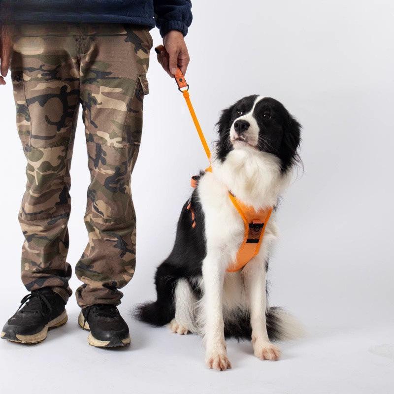 Dog leash, retractable chest and back, walking dog leash, medium-sized large dog pet vest type strap, anti-break free