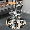 1pc Abstract Art Office Round Area Rug, Indoor Mat Suitable For Office, Under Office Chairs Bedroom Living Room Home Decor, Room Deco