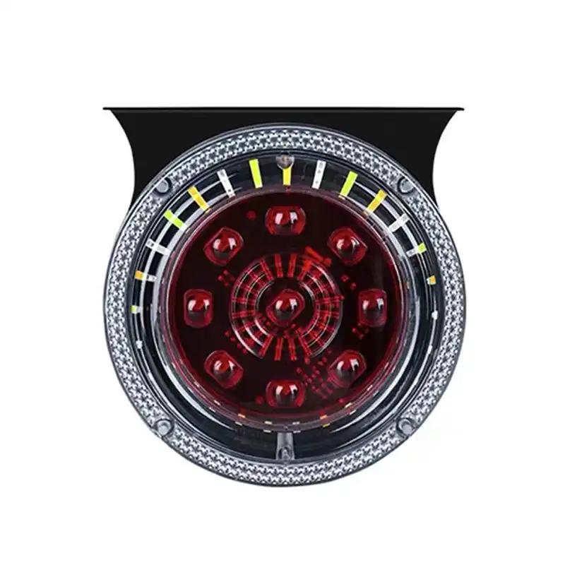 1 Pcs 12V-24V Tail Light Flashing LED Light Waterproof Strobe Warning Lamp for Trucks, Vans, SUV, Jeep, Automobiles